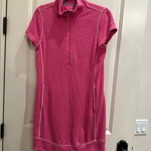 Tommy Bahama Pink Short Sleeve Zip-Up Dress